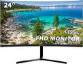 CRUA 24" Curved Monitor, FHD(1920×1080P) 100HZ, 99% sRGB Color Gamut Computer Monitors, Narrow Bezels on Three Sides, Blue Light Filter PC Monitor for Home, Office and Dormitory(HDMI, VGA)-Black